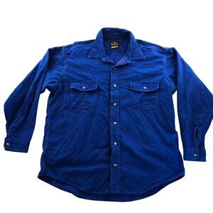 Deerskin Mens Shirt Size XL Blue Long Sleeve Casual Buton Up Classic Travel